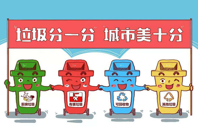 垃圾分類(lèi)garbage sorting