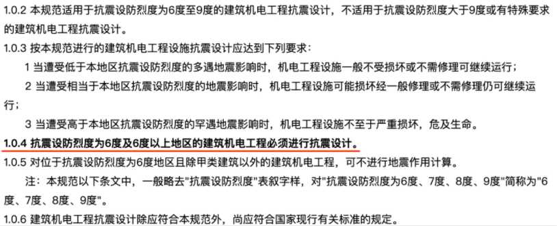 　　抗震支架規(guī)范要求