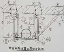 DN200單管雙向抗震支吊架材料清單