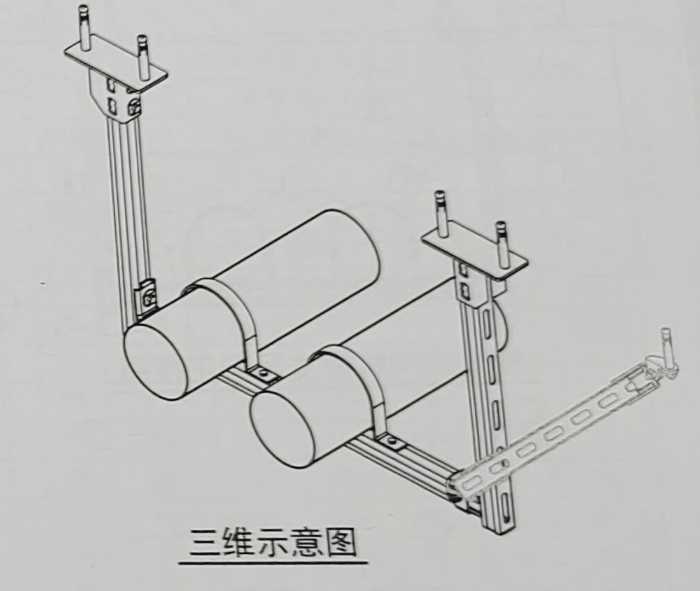 DN65/DN80/DN100/DN150雙管側(cè)向抗震支架